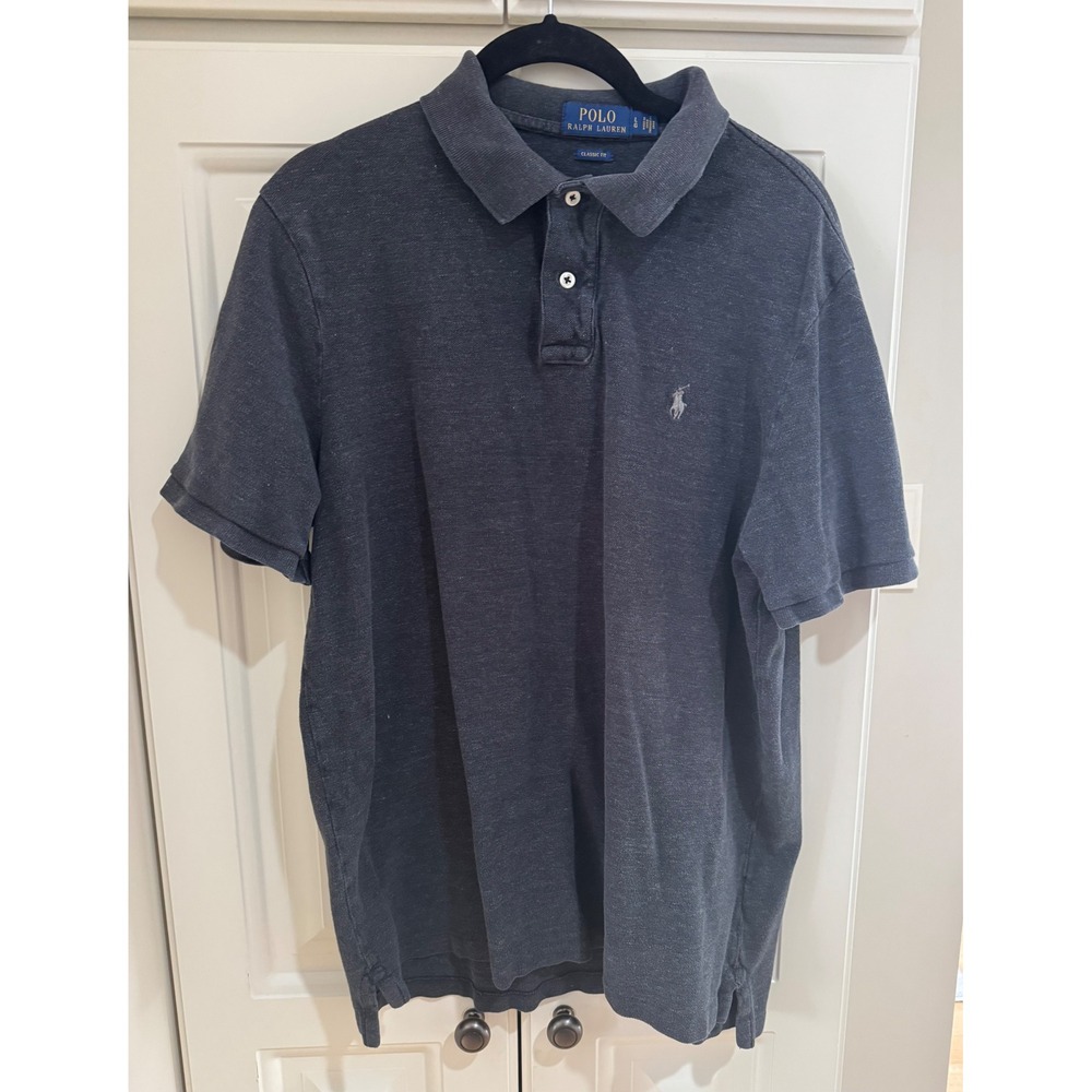 Polo Ralph Lauren Classic Fit Gray Polo Shirt Men's Size Large